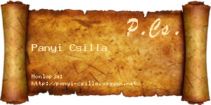 Panyi Csilla névjegykártya