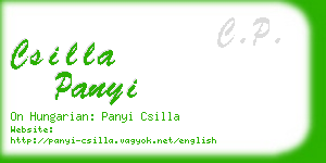 csilla panyi business card